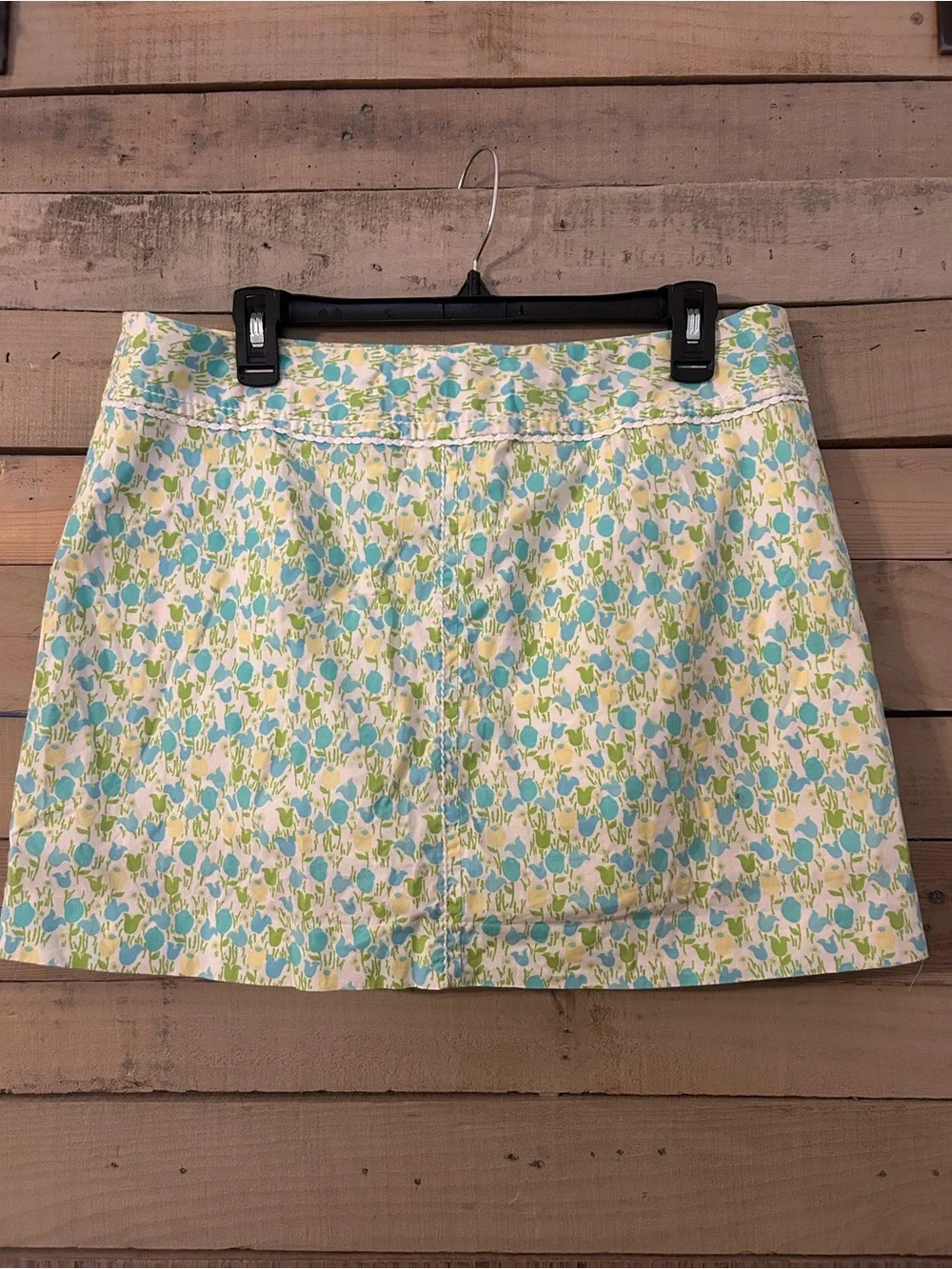 Lilly Pulitzer Blue, Green & White Floral Mini Skirt